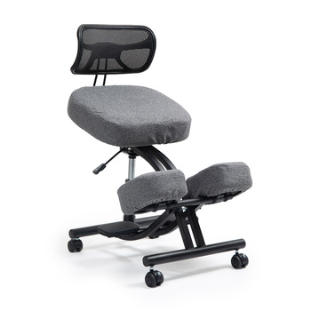 Klękosiad tkanina ciemny szary HOZERU