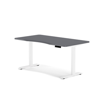 Biurko elektryczne szary/biały HIRA, 120x60 cm