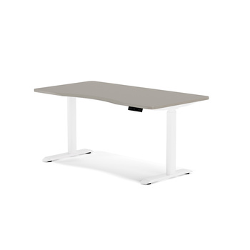 Biurko elektryczne beżowy/biały HIRA, 120x60 cm